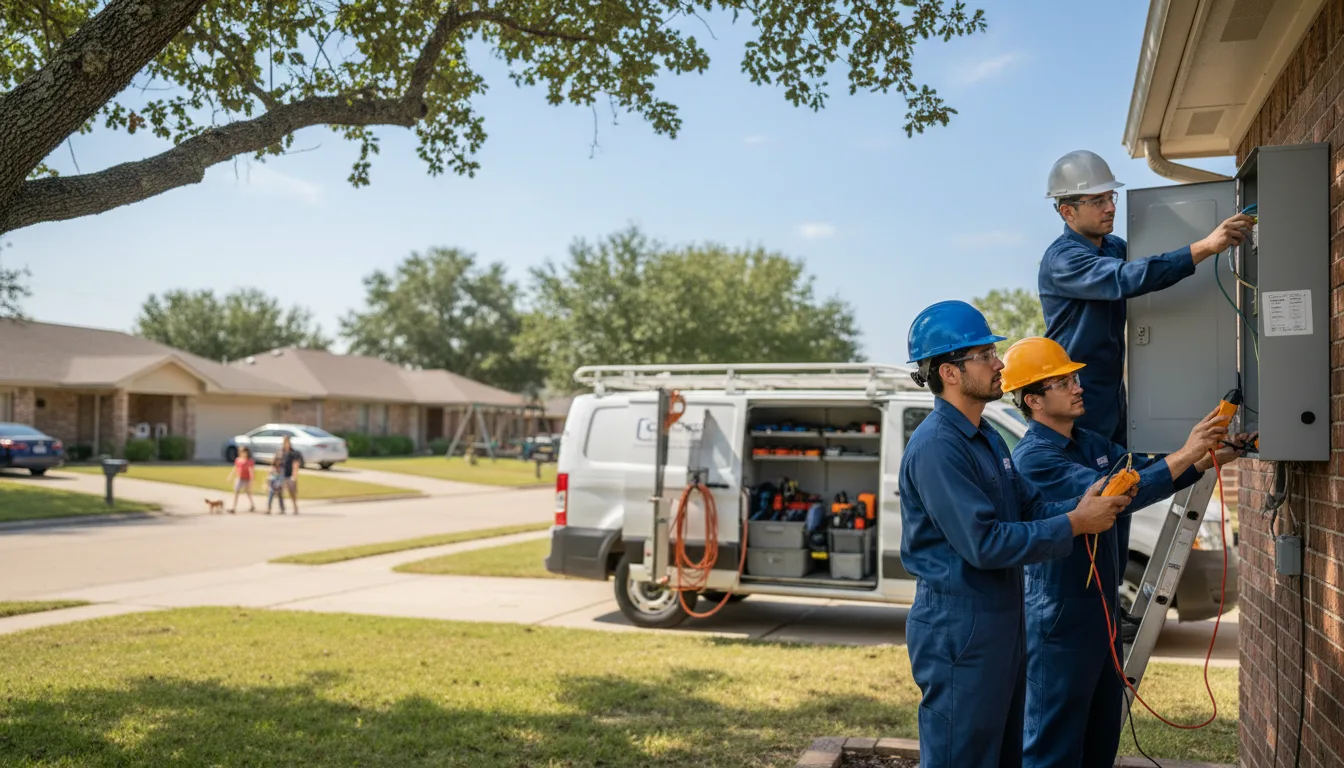 Certified electrician providing emergency electrical services in Hermleigh, TX